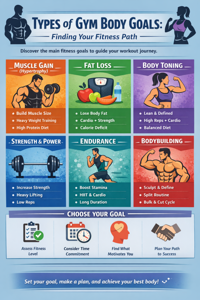 types of gym body goals